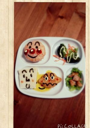 アンパンマンと仲間達のキッズプレート♪-レシピのメイン写真