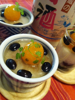 黒豆・金柑☆甘酒寒天♪-レシピのメイン写真