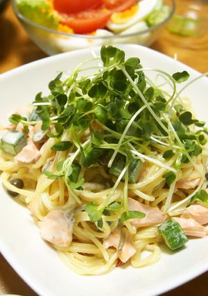 サーモンのわさびクリームパスタ-レシピのメイン写真