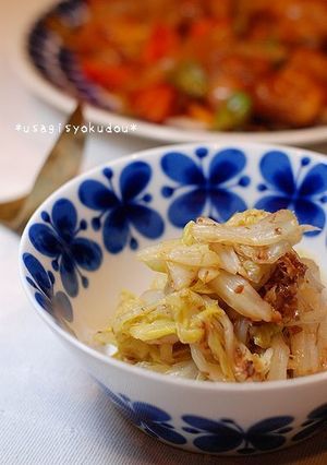 材料３つ♬白菜のオカカ和え-レシピのメイン写真