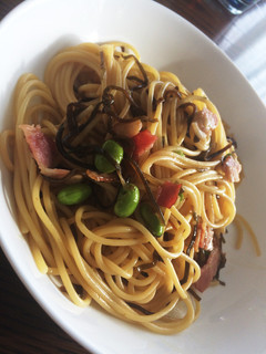 塩昆布とベーコンで和風パスタ!-レシピのメイン写真