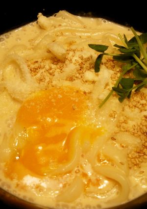 おひとりさまの低カロカルボナーラうどん-レシピのメイン写真