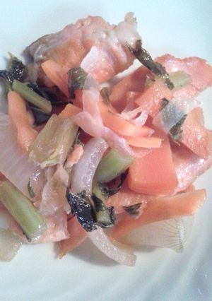 サーモン甘酢炒め-レシピのメイン写真