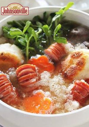 お正月にジョンソンヴィル＆お餅のみぞれ鍋-レシピのメイン写真