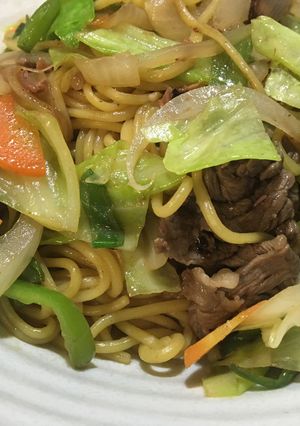 塩辛焼きそば(　´･ω･ ` )σ-レシピのメイン写真
