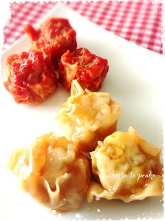 お弁当*焼売の甘酢あん&ケチャップ炒め-レシピのメイン写真
