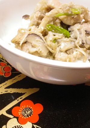 塩麹だけ☆漬込なし！鶏きのこ超ヘルシー丼-レシピのメイン写真