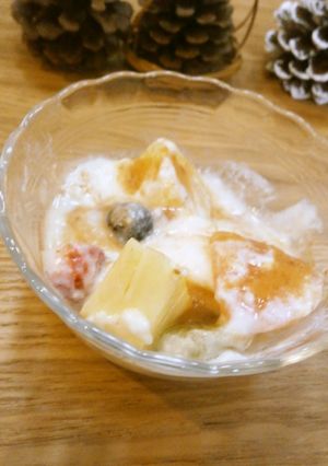 ものぐささん専用カットフルーツヨーグルト-レシピのメイン写真