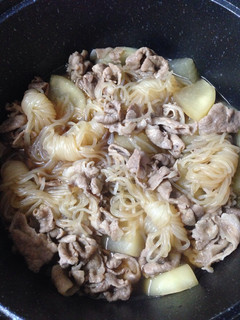 大根と豚肉と結びこんにゃくの煮物-レシピのメイン写真