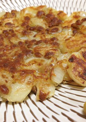 納豆と玉ねぎのフライパン焼き-レシピのメイン写真