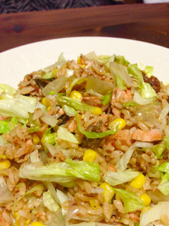 鮭とレタスとコーンの炒飯-レシピのメイン写真