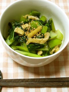 タアサイと油揚げの炒め煮-レシピのメイン写真