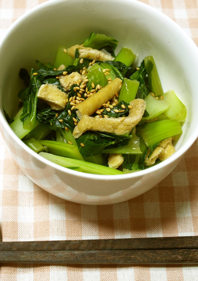 タアサイと油揚げの炒め煮-レシピのメイン写真