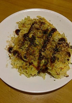 キャベツと卵ヘルシー粉なしモダン焼き風-レシピのメイン写真