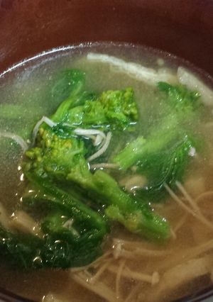 菜の花と乾燥えのきのお味噌汁-レシピのメイン写真
