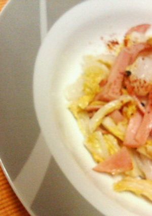 ササッと一品☆白菜とハムの甘辛中華炒め♪-レシピのメイン写真