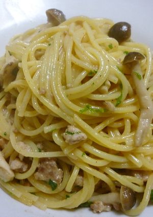 簡単！ゴマとひき肉とキノコのパスタ-レシピのメイン写真