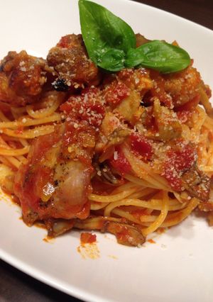 チキンとキノコのトマトパスタ♡-レシピのメイン写真
