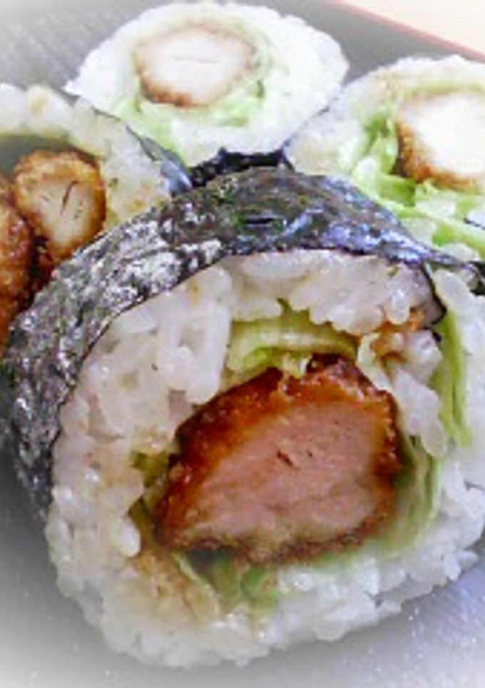 今夜の夜食♪簡単カツ巻き寿し-レシピのメイン写真