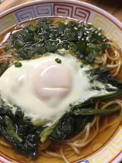 ほうれん草の巣ごもり卵をのせたラーメン-レシピのメイン写真