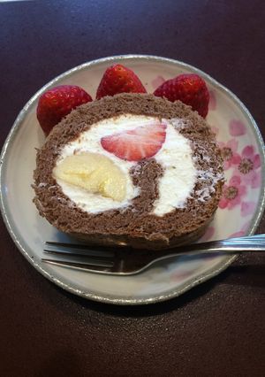 イチゴバナナのふわふわココアロール-レシピのメイン写真