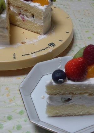 フルーツたっぷりデコレーションケーキ-レシピのメイン写真