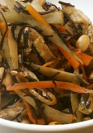 ごぼう、大豆入りひじきの炒め煮-レシピのメイン写真