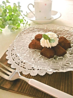 ココア餅*ホイップクリーム添え…-レシピのメイン写真