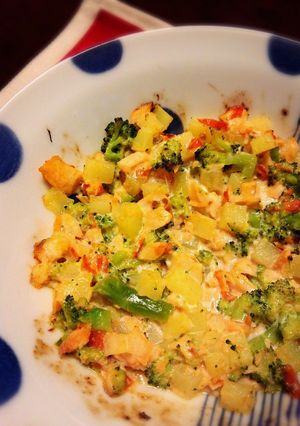 離乳食☆完了期☆鮭と野菜のマヨ焼き-レシピのメイン写真
