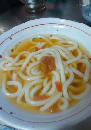 超簡単梅風味が最後まで味わえる梅うどん-レシピのメイン写真