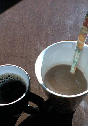 黒豆煮の煮汁で　ホットドリンク２種-レシピのメイン写真