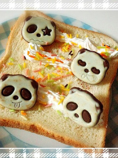 さくさくパンダ×クリームチョコトースト♡-レシピのメイン写真
