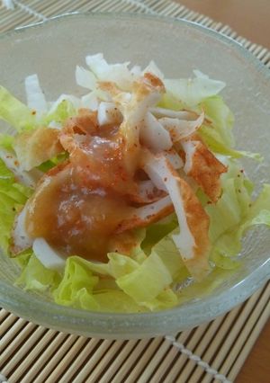 節約☆レタスとちくわのサラダ-レシピのメイン写真