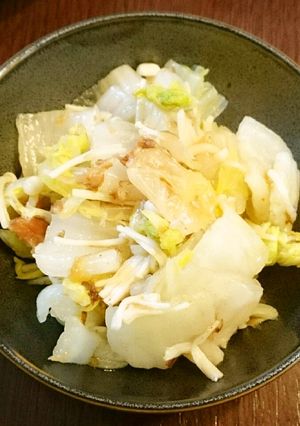 白菜とえのきの梅おかかあえ-レシピのメイン写真