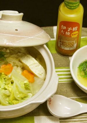 伊予柑大使で豆乳鍋-レシピのメイン写真