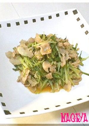水菜と豚バラのペペロンチーノ風-レシピのメイン写真