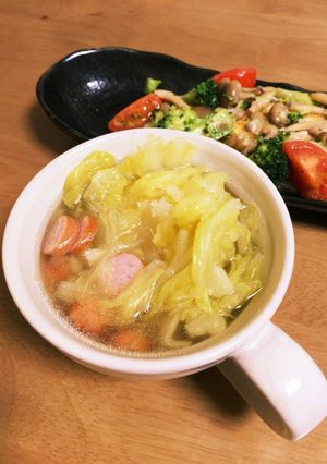 ザックリきゃべつのコンソメスープ-レシピのメイン写真