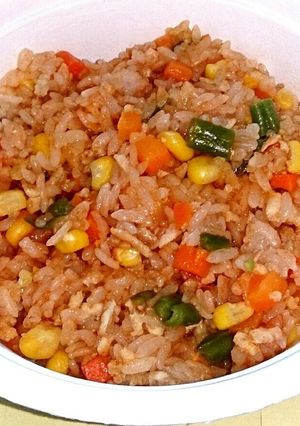 レンジで簡単❗鶏ひき肉のチキンライス-レシピのメイン写真