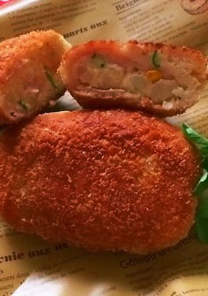 ハム巻きポテサラ揚げパン＊HM-レシピのメイン写真