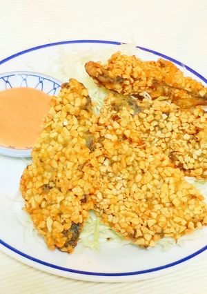 秋刀魚や鰯で♪カリカリアーモンドフライ-レシピのメイン写真