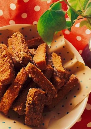 余ったパンの耳で☆きなこ揚げパンラスク-レシピのメイン写真