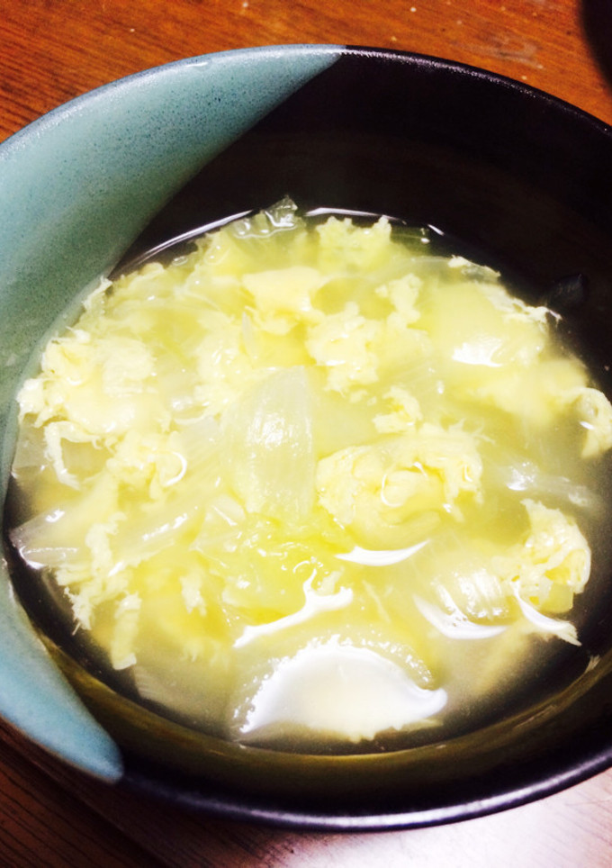 白菜と玉ねぎのかきたまスープ-レシピのメイン写真