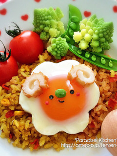 キャラ弁☆簡単♪目玉焼きひつじプレート-レシピのメイン写真