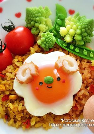 キャラ弁☆簡単♪目玉焼きひつじプレート-レシピのメイン写真