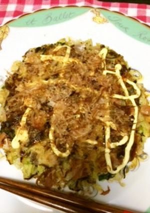残ったロースハムで、お好み焼き！-レシピのメイン写真