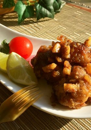 一口鶏もも✿カリコリ胡桃甘辛焼き-レシピのメイン写真