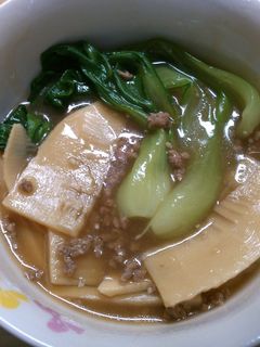 簡単! チンゲン菜の そぼろ 餡かけ♪-レシピのメイン写真