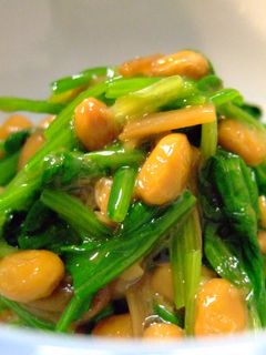 ほうれん草のナメタケ納豆和え-レシピのメイン写真