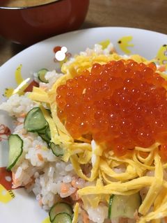 鮭といくらの親子ちらし寿司-レシピのメイン写真