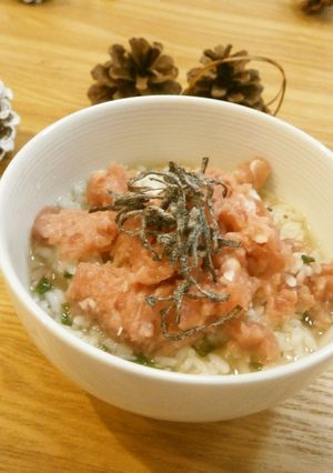 一人御膳□図らずも,ネギトロでオトナ雑炊-レシピのメイン写真